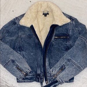 TopShop Sherpa Jean Jacket